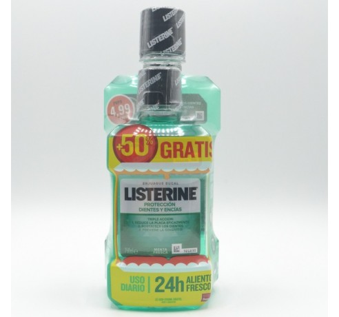 LISTERINE DIENTES Y ENCIAS 500 ML+250 ML GRATIS Encías, caries, dientes sensibles