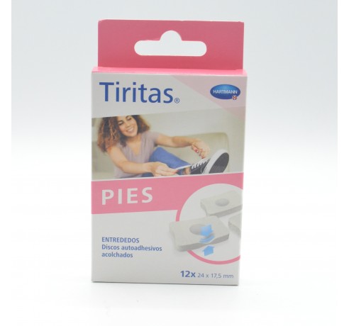 TIRITAS PIES ENTREDEDOS DISCO ADHESIVO ACOLCHADO 24X 17.5 MM 12 U Tiritas y apósitos