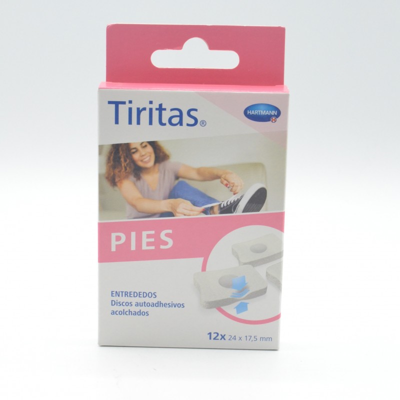 TIRITAS PIES ENTREDEDOS DISCO ADHESIVO ACOLCHADO 24X 17.5 MM 12 U Tiritas y apósitos