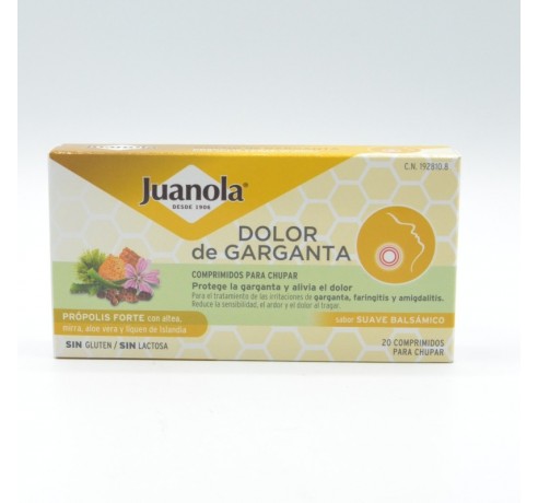 JUANOLA PROPOLIS FORTE DOLOR DE GARGANTA 20 COMP Caramelos y chicles