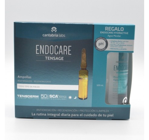 ENDOCARE TENSAGE 20 AMPOLLAS 2 ML + AGUA MICELAR 100ML REGALO Antiedad