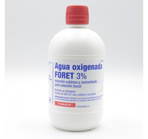 AGUA OXIGENADA FORET 3% SOLUCION TOPIC 500 ML Cuidado de heridas