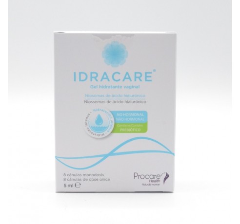 IDRACARE GEL HIDRATANTE VAGINAL 8 CANULAS MONODOSIS 5 ML Sequedad vaginal