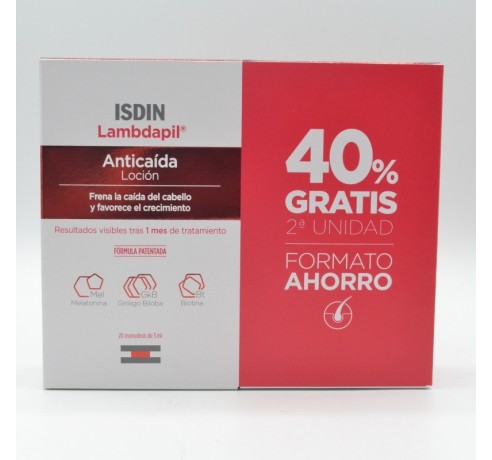 LAMBDAPIL ANTICAIDA LOCION DUPLO 40% DTO 20 MONODOSIS X2 Anticaída