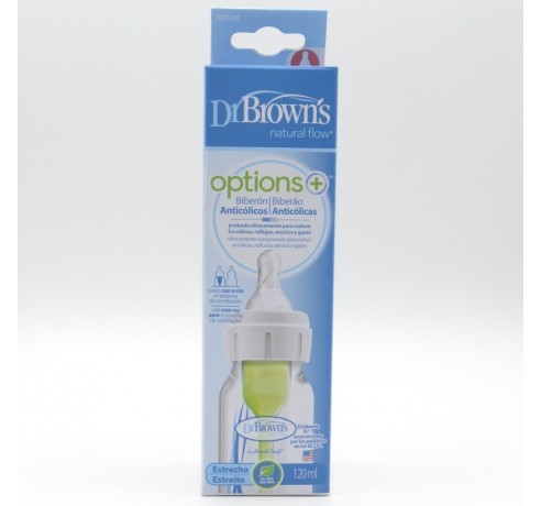 BIBERON DR.BROWN´S OPTIONS+ ESTRECHO 120 ML Biberones y tetinas