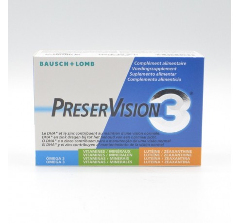 PRESERVISION 3 60 CAPSULAS Vitaminas para los ojos