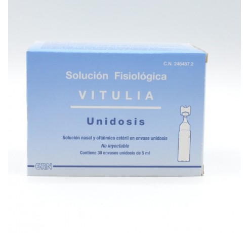 SOLUCION FISIOLOGICA VITULIA 30 MONODOSIS Higiene ocular y toallitas