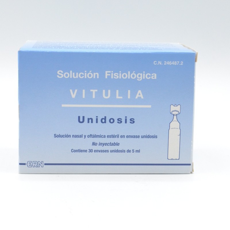 SOLUCION FISIOLOGICA VITULIA 30 MONODOSIS Higiene ocular y toallitas