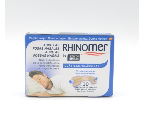 BREATHE RIGHT TIRA NASAL CLASICAS GRANDES 30 U Anti-ronquidos