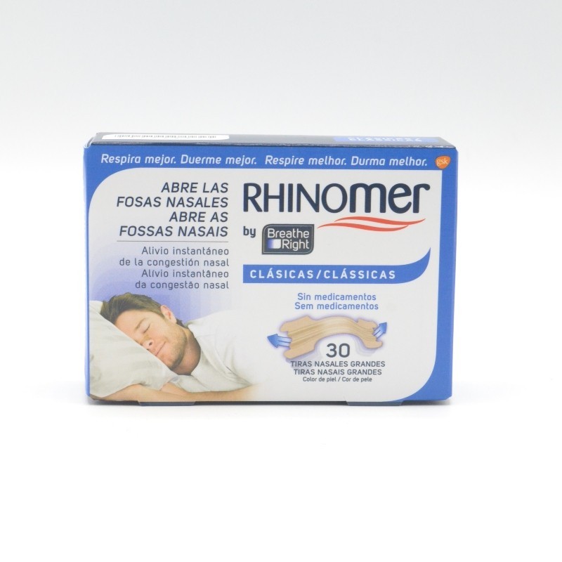 BREATHE RIGHT TIRA NASAL CLASICAS GRANDES 30 U Anti-ronquidos