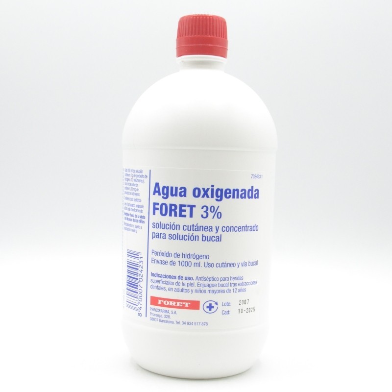 AGUA OXIGENADA FORET 10 VOLUMENES SOLUCION TOPIC Cuidado de heridas