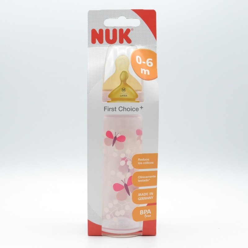 BIBERON NUK LATEX 0-6M 300ML M Biberones y tetinas