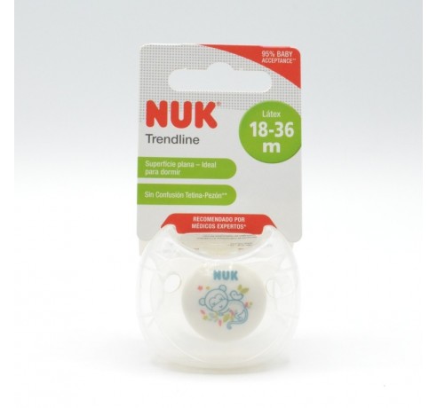 CHUPETE NUK LATEX NUK ANIMALS 18-36 M 1 U Chupetes y broches