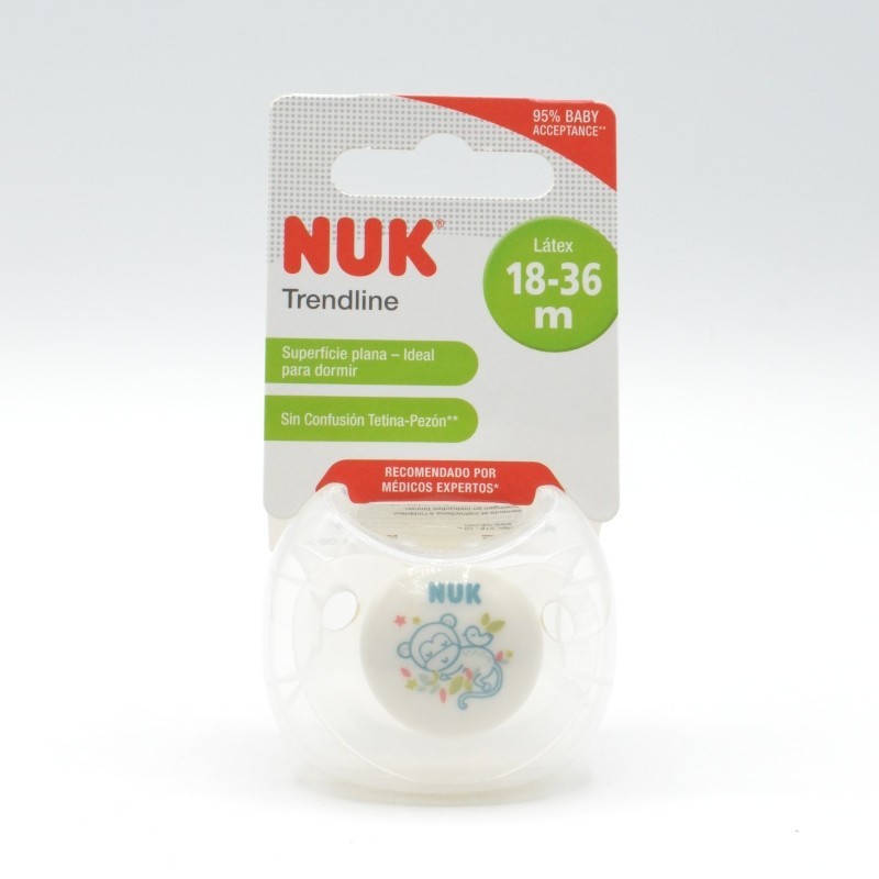 CHUPETE NUK LATEX NUK ANIMALS 18-36 M 1 U Chupetes y broches