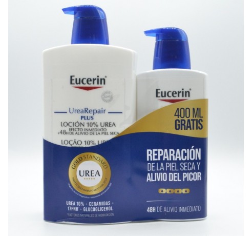 EUCERIN FAMILY PACK LOCION UREA 1L + 400ML. Hidratación y piel atópica