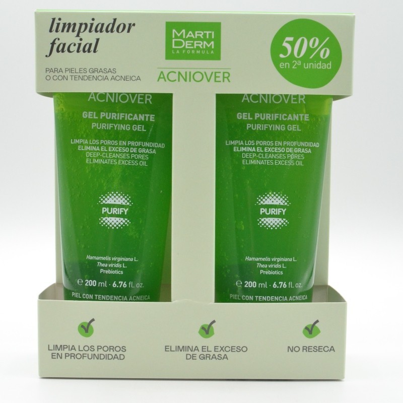 MARTIDERM ACNIOVER GEL DUPLO 2ºUD AL 50% Acné