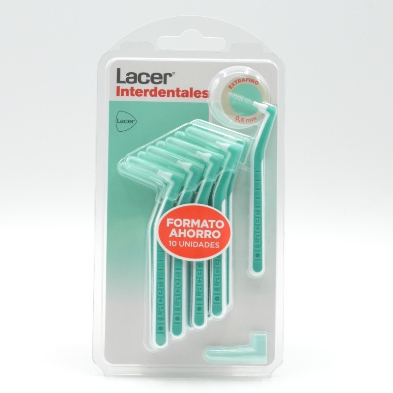 LACER CEPILLO INTERDENTAL EXTRAFINO ANGULAR 10 U VERDE Cepillos