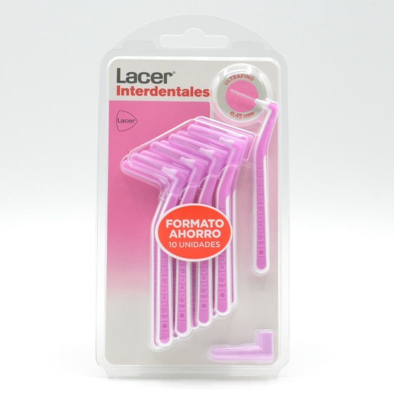 LACER CEPILLO INTERDENTAL ULTRAFINO ANGULAR 10 U ROSA Cepillos