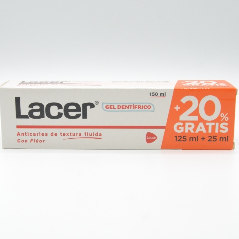 LACER GEL DENTIFRICO 125 ML+25 ML GRATIS Encías, caries, dientes sensibles