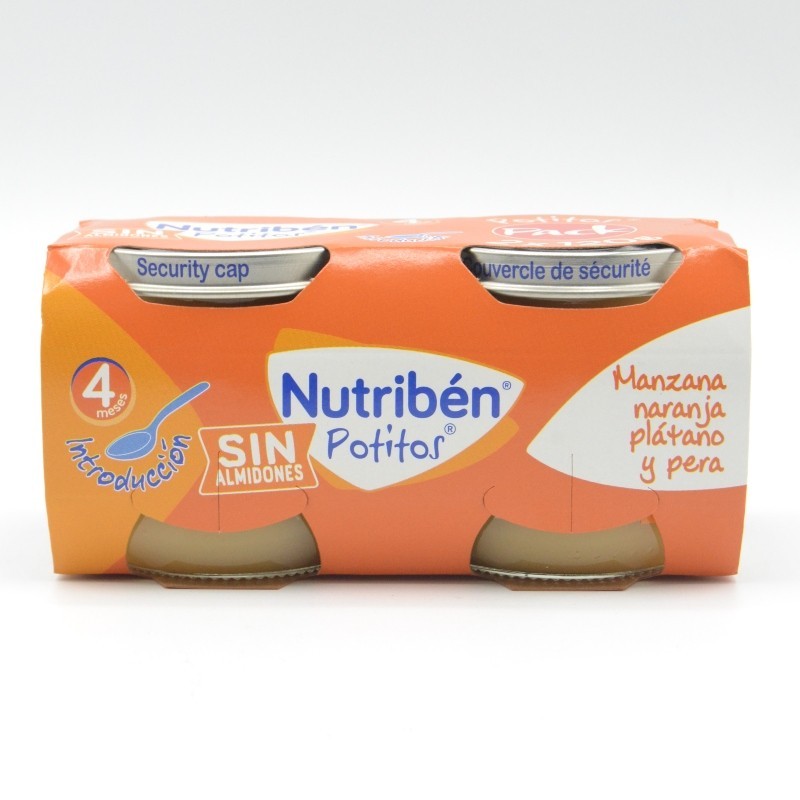 NUTRIBEN POTITO PACK MULTIFRUTAS MANZANA, NARANJA, PLATANO Y PERA 2X120G