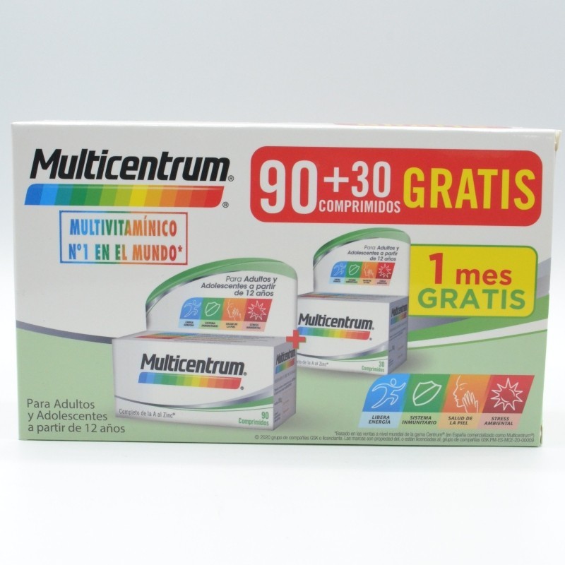 MULTICENTRUM 90 + 30 COMPRIMIDOS PACK PROMOCIONAL Complejos multivitamínicos