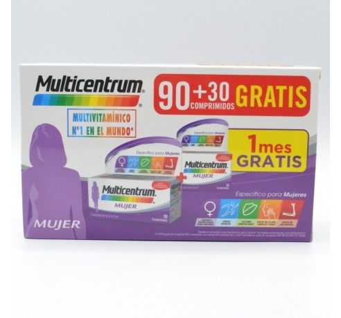 MULTICENTRUM MUJER 90 + 30 COMPRIMIDOS PACK PROMOCIONAL Complejos multivitamínicos