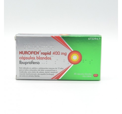 NUROFEN RAPID 400 MG 20 CAPSULAS BLANDAS Ibuprofeno