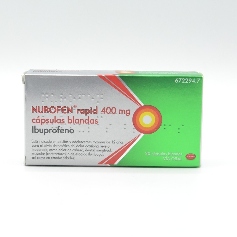 NUROFEN RAPID 400 MG 20 CAPSULAS BLANDAS Ibuprofeno