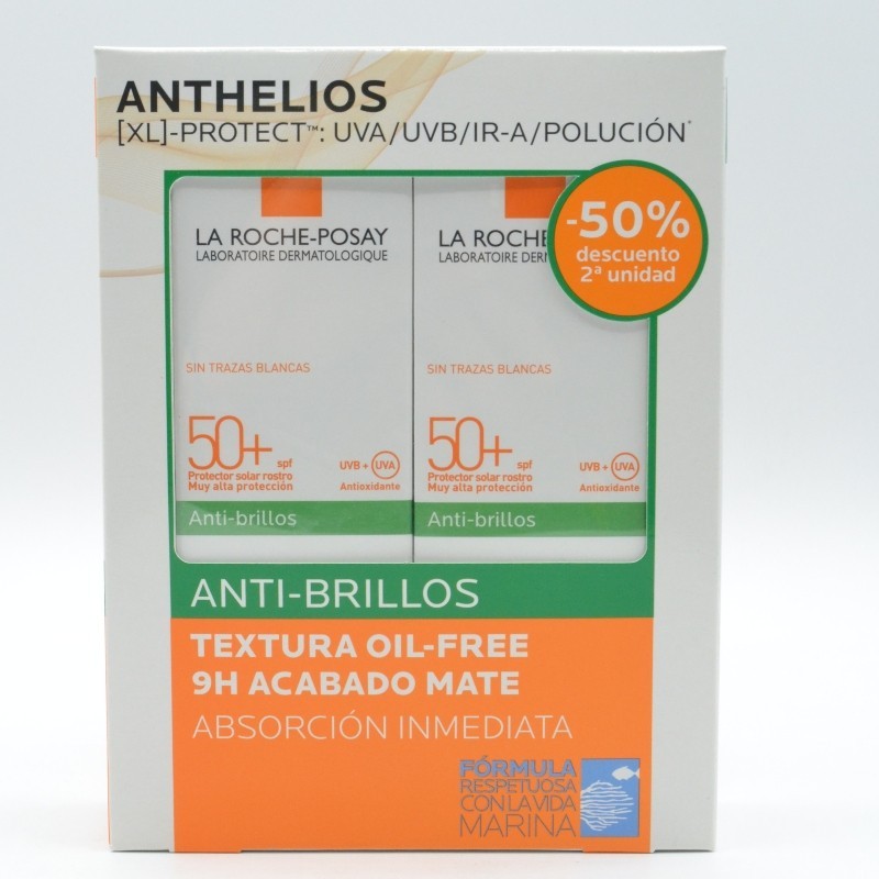 ANTHELIOS ROSTRO CREMA ANTI-BRILLOS 50+ DUPLO 50 Facial adulto