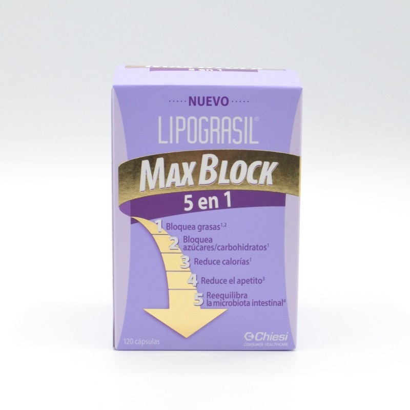 LIPOGRASIL MAX BLOCK 5 EN 1 120 CAPSULAS Quemagrasas