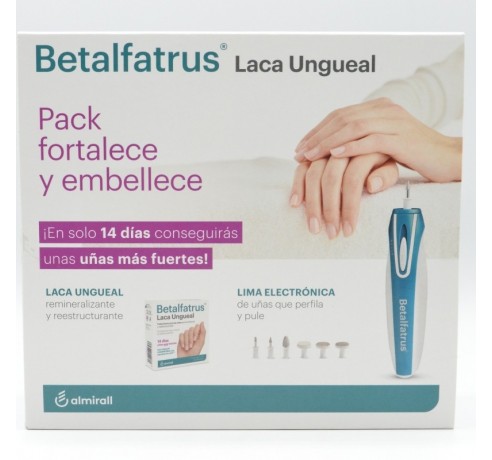 BETALFATRUS LACA UNGUEAL 3.3 ML + LIMA ELECTRONICA CON 6 CABEZALES Hidratación