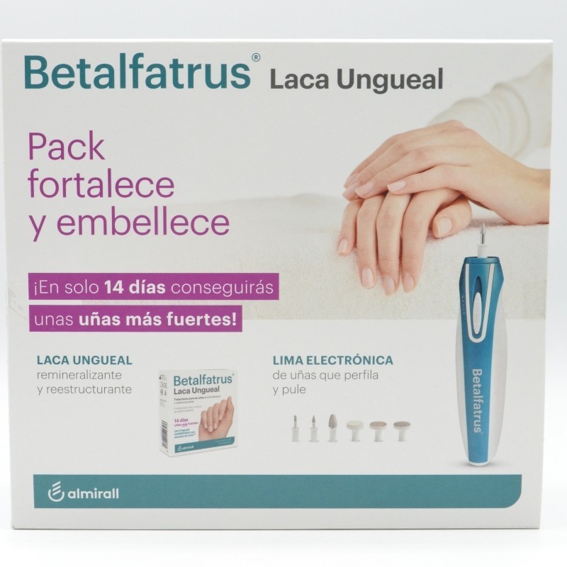 BETALFATRUS LACA UNGUEAL 3.3 ML + LIMA ELECTRONICA CON 6 CABEZALES Hidratación