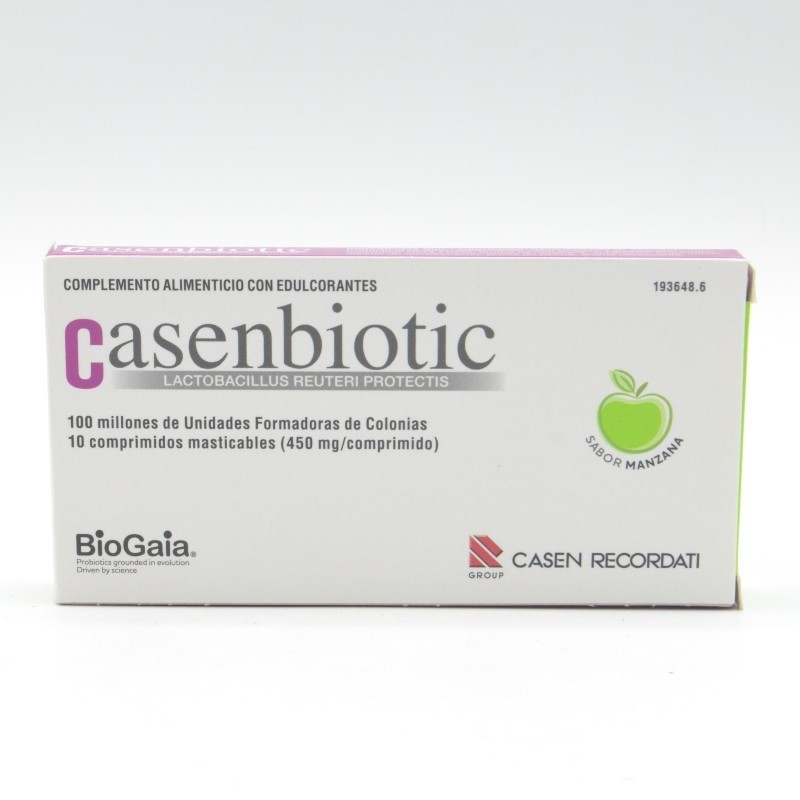 CASENBIOTIC SABOR MANZANA 10 COMPRIMIDOS Probióticos y sueros de rehidratación