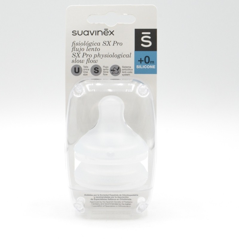 TETINA SUAVINEX FISIOLOGICA PRO SILICONA F. LENTO +0M 2UD Biberones y tetinas TETINA SUAVINEX FISIOLOGICA PRO SILICONA F. LENTO +0M 2UD Biberones y tetinas