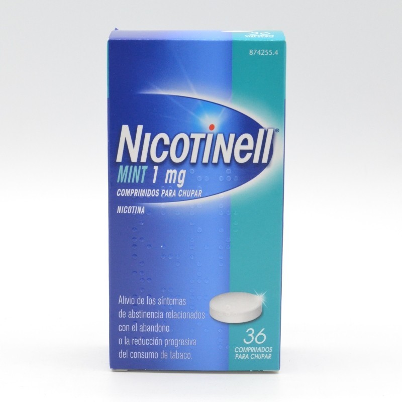 NICOTINELL MINT 1 MG 36 COMPRIMIDOS PARA CHUPAR Anti-tabáquicos