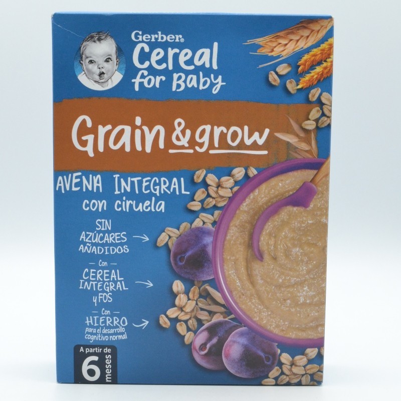 GERBER PAPILLA AVENA CON CIRUELA 250 G Papillas y snacks