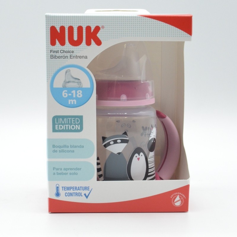 Nuk Biberon Silicona Control Temp. 360ml 6-18 M Tetina Xl