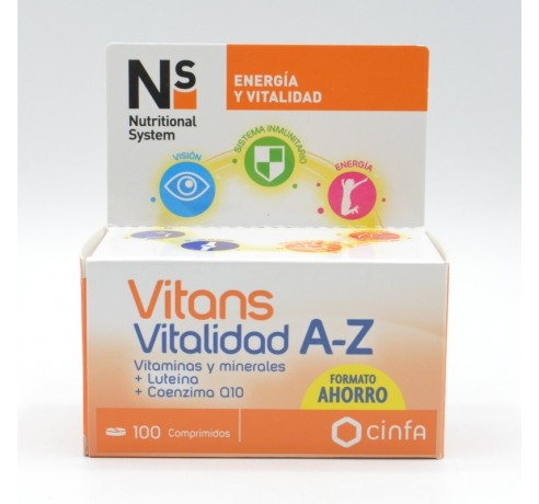 NS VITANS VITALIDAD A-Z 100 COMPRIMIDOS Complejos multivitamínicos