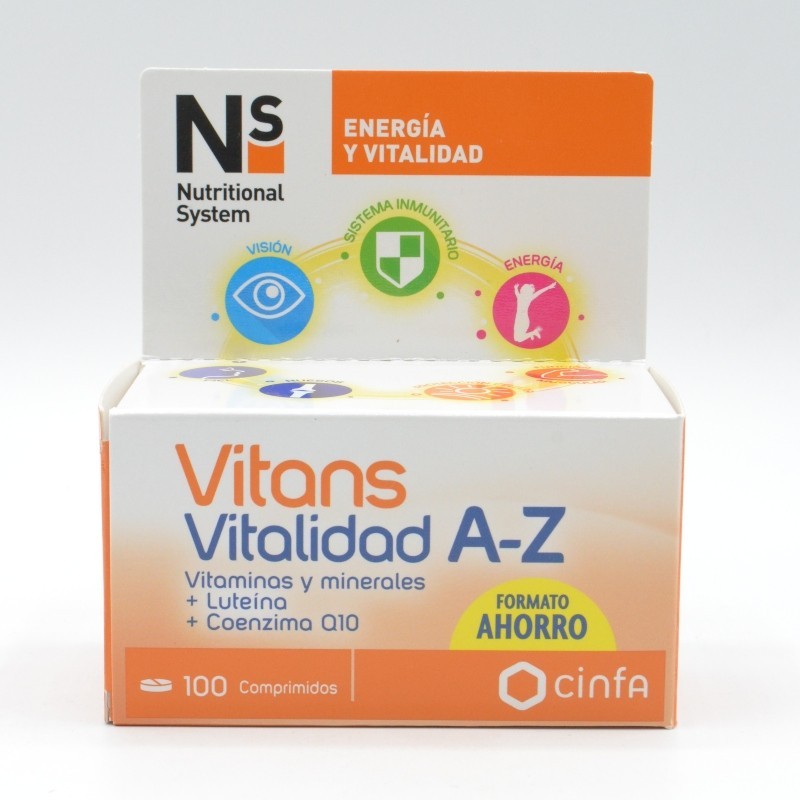 NS VITANS VITALIDAD A-Z 100 COMPRIMIDOS Complejos multivitamínicos