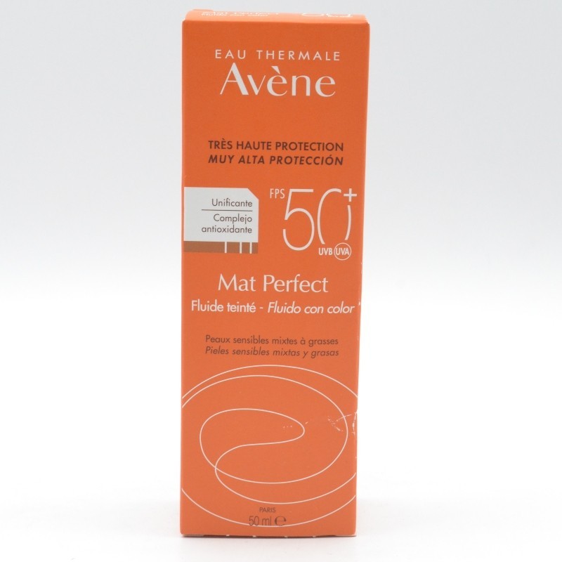 AVENE SOLAR ULTRA MAT PERFECT FLUIDO COLOR SPF 50+ 50 ML Facial adulto