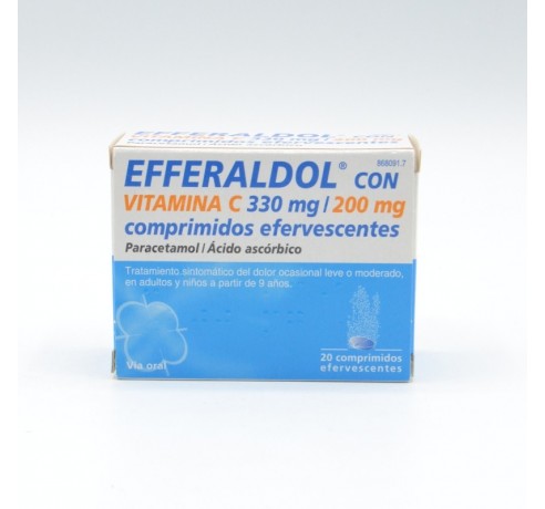 EFFERALGAN VITAMINA C 20 COMPRIMIDOS EFERVESCENT Paracetamol