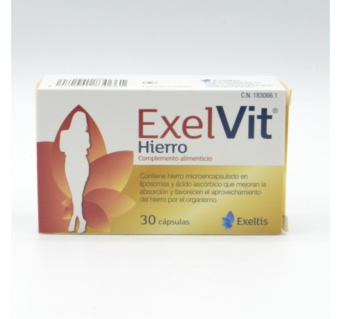 EXELVIT HIERRO 30 CAPSULAS Complejos multivitamínicos