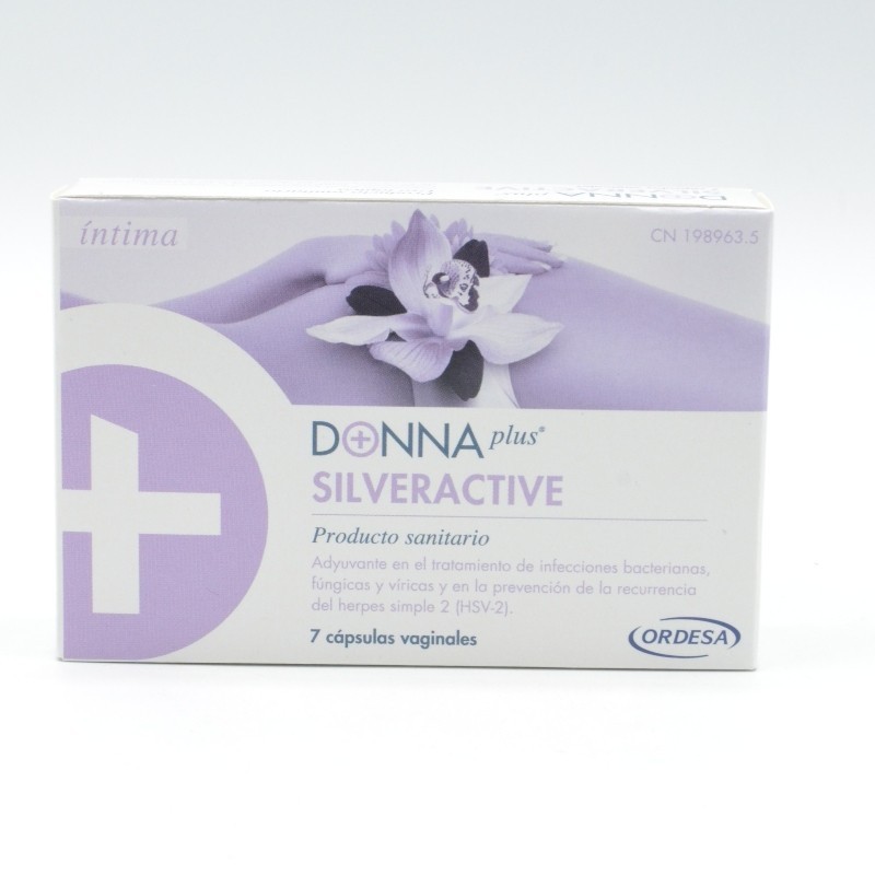 DONNA PLUS SILVERACTIVE 7 CAPSULAS VAGINALES Infección vaginal y probióticos