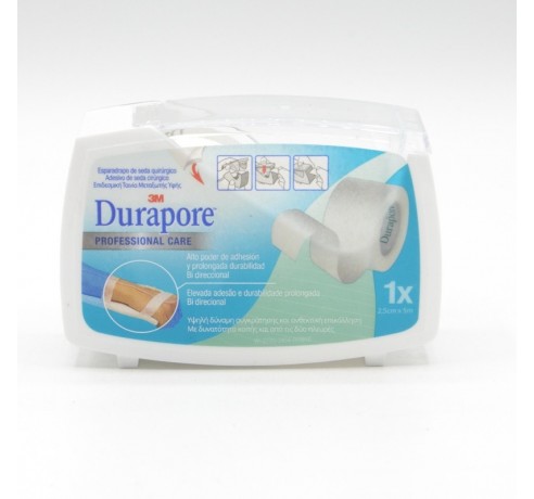 ESPARADRAPO 3M DURAPORE SEDA PORTAR 5 X 2,5 CM Esparadrapo y vendas