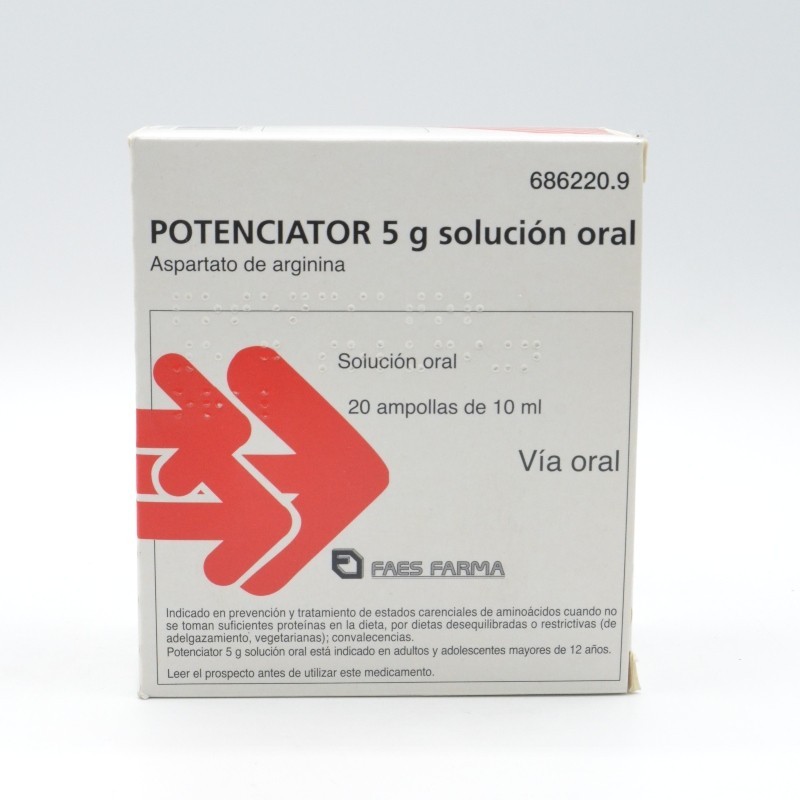 POTENCIATOR 5 G 20 AMPOLLAS BEBIBLES 10 ML Estimulador del apetito