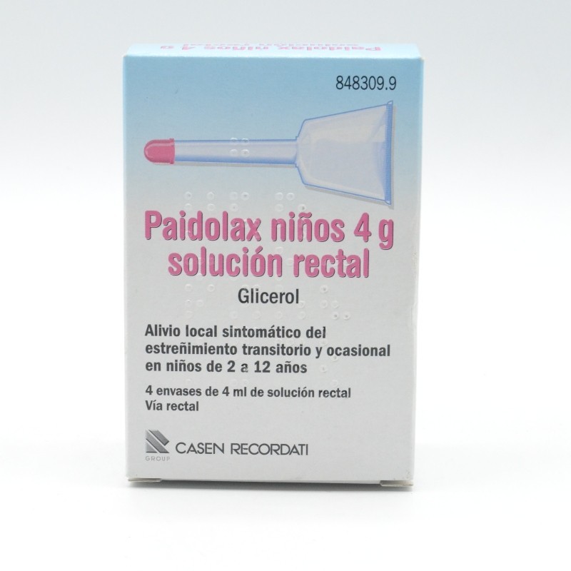 PAIDOLAX 3.28 ML SOLUCION RECTAL 4 ENEMAS 4 ML Supositorios y enemas