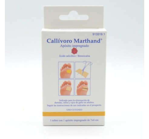 CALLIVORO MARTHAND 1 APOSITO 7 X 4 CM Tratamiento de verrugas