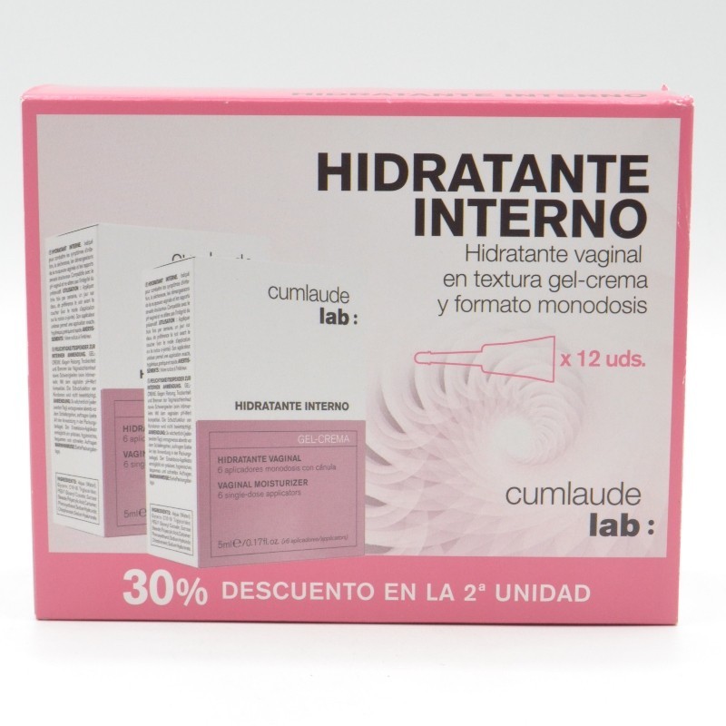 CUMLAUDE HIDRATANTE INTERNO 6ML X 6U 30% DTO 2ºUD Sequedad vaginal