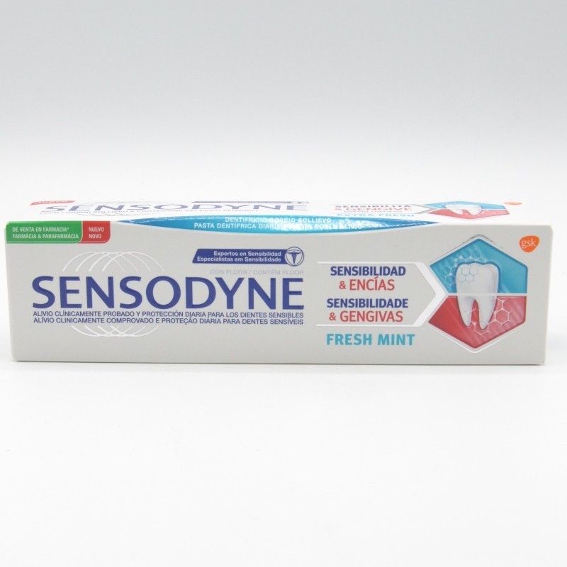 SENSODYNE SENSIBILIDAD ENCIAS FRESH MINT 75ML. Encías, caries, dientes sensibles