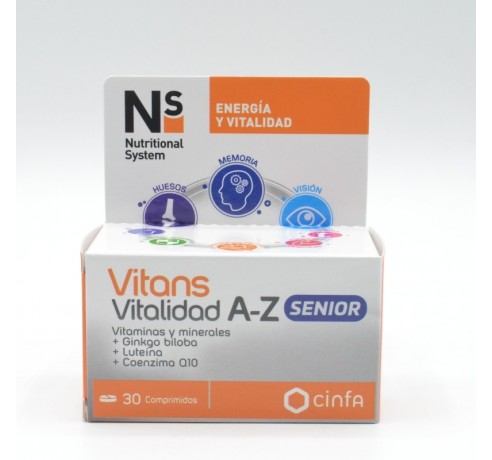 NS VITANS VITALIDAD A-Z SENIOR 30 COMPRIMIDOS Complejos multivitamínicos